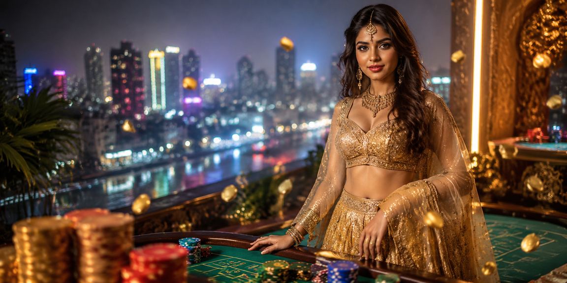 Mumbai player enjoying baccarat game during a festive evening
